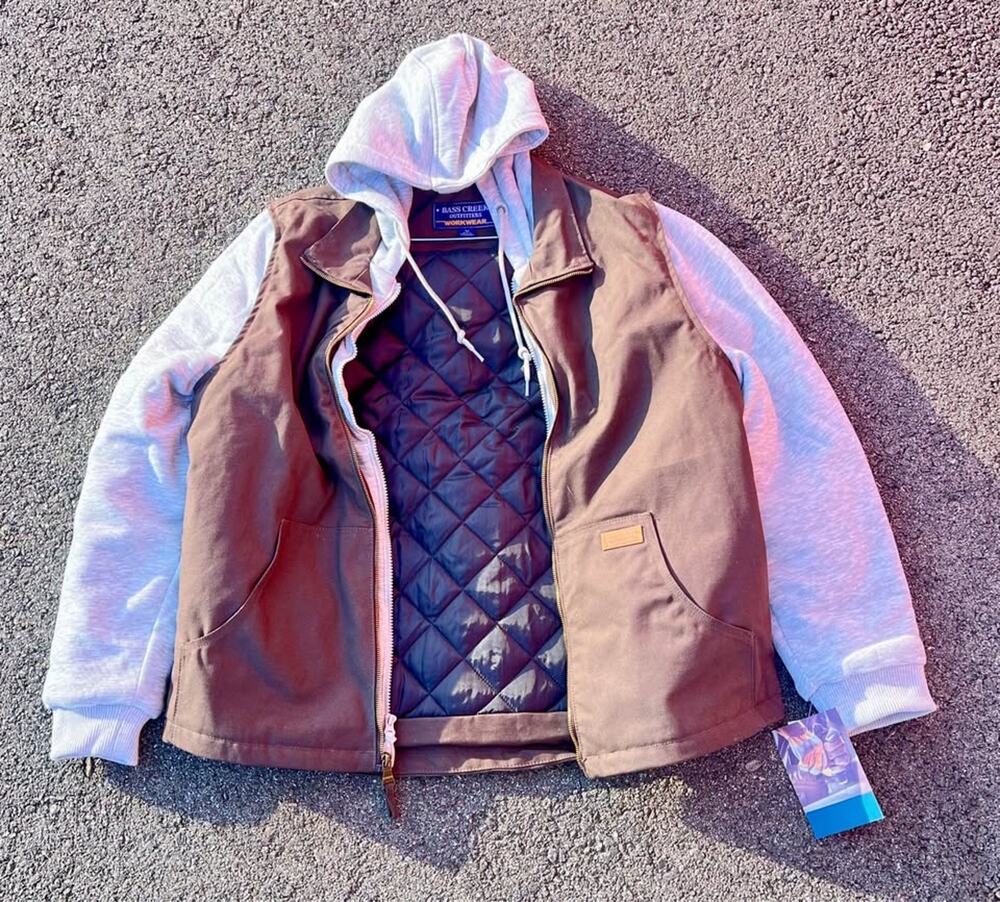 Men's Bass Creek Outfitters Workwear Hooded Jacket  size Medium